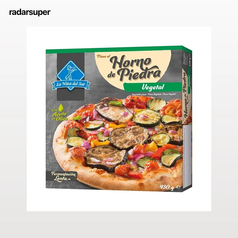 LA NIÑA DEL SUR Pizza congelada vegetal al horno de piedra 430 g.
