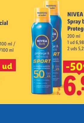 NIVEA Spray bruma Sport Protege FPS 50