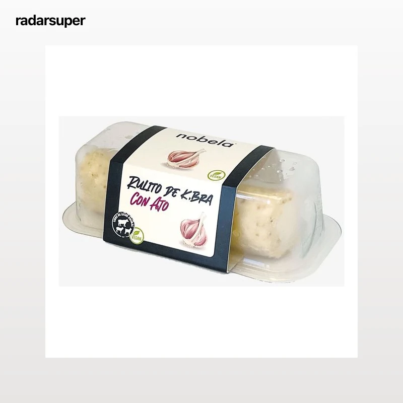 NOBELA Rulito de queso vegano (almendras) con ajo 70 g.