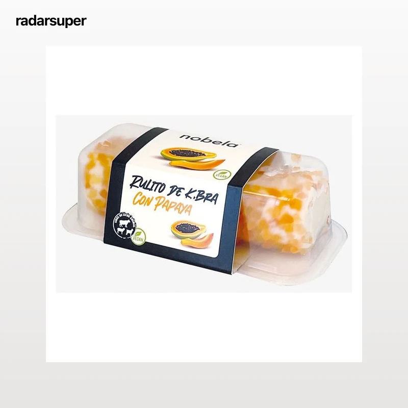 NOBELA Rulito de queso vegano (almendras) con papaya 85 g.