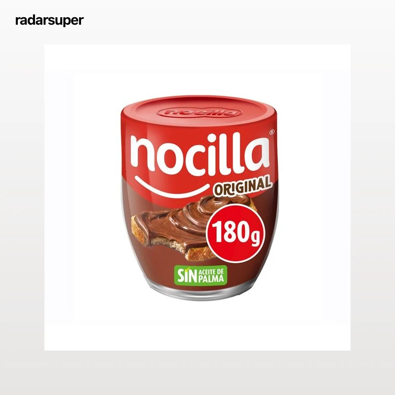 NOCILLA Crema original de cacao con avellanas, sin aceite de palma 180 g.