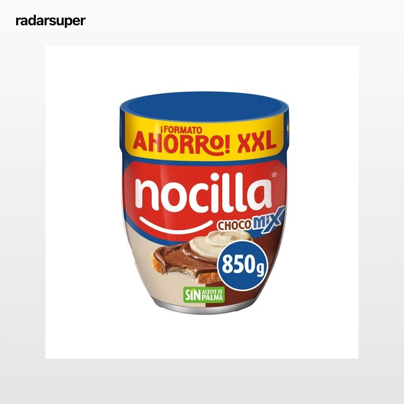 NOCILLA Duo Maxi Crema dos chocolates para untar 850 g.