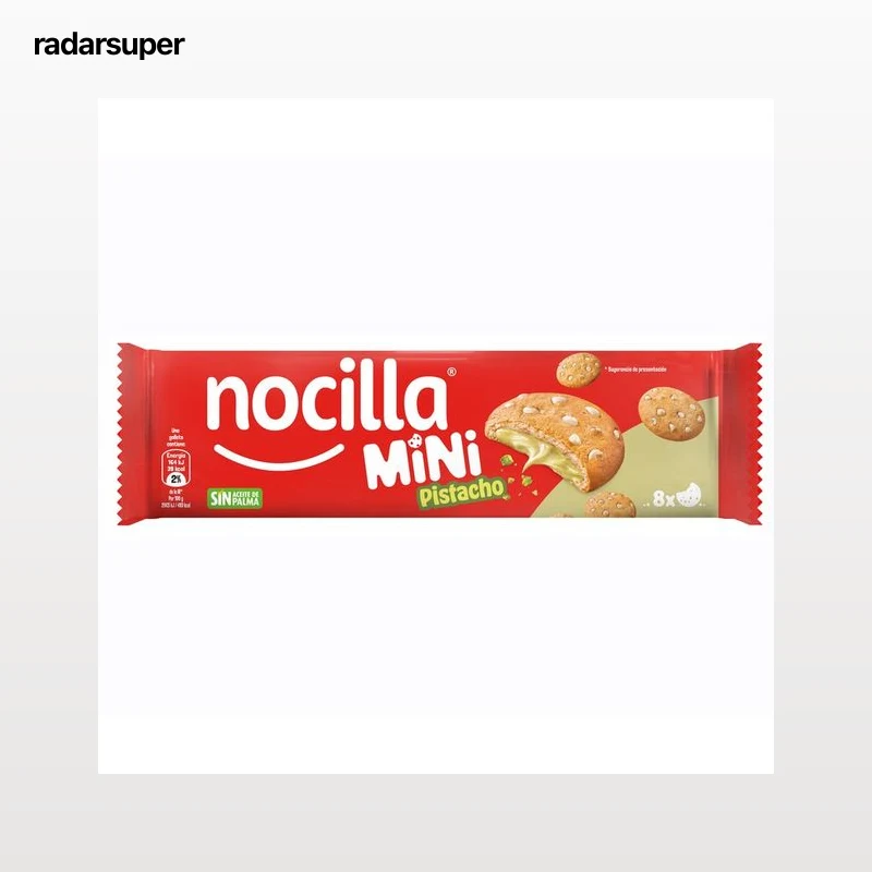 NOCILLA Galleta mini cookie rellena de pistacho 64 g.