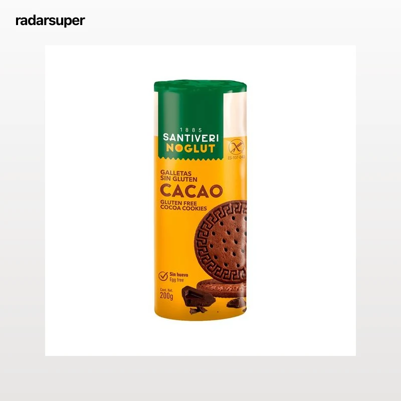 NOGLUT Galletas de chocolate sin gluten SANTIVERI NOGLUT 200 g.