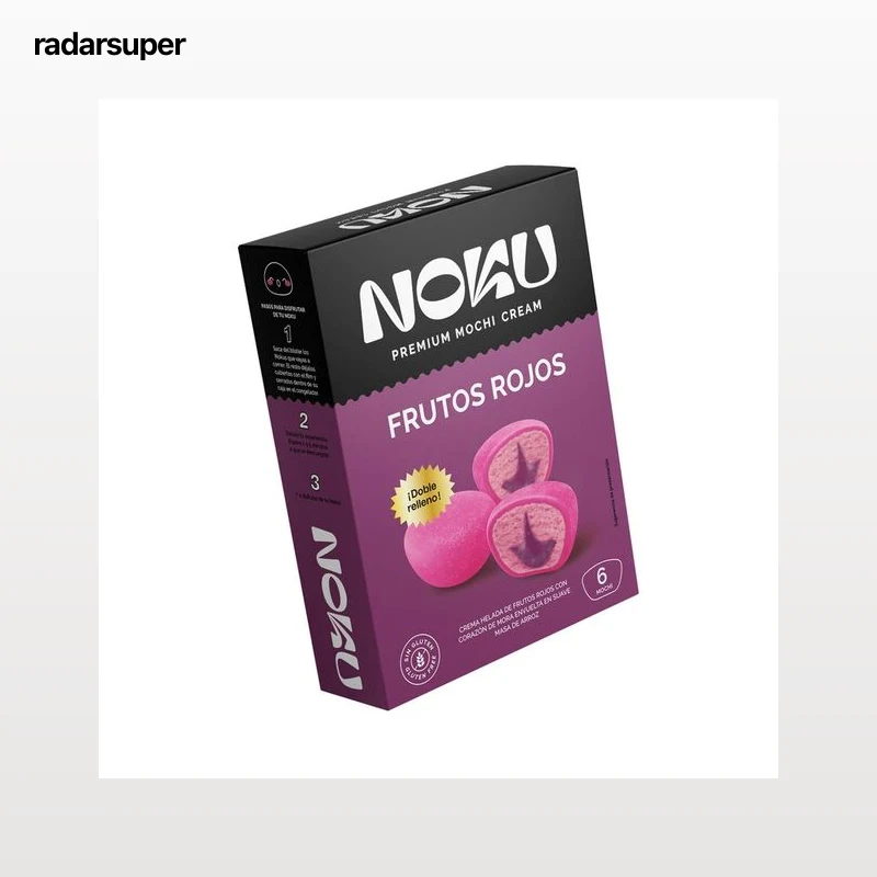 NOKU Mochi con doble relleno (frutos rojos y corazón de mora) 6 uds.