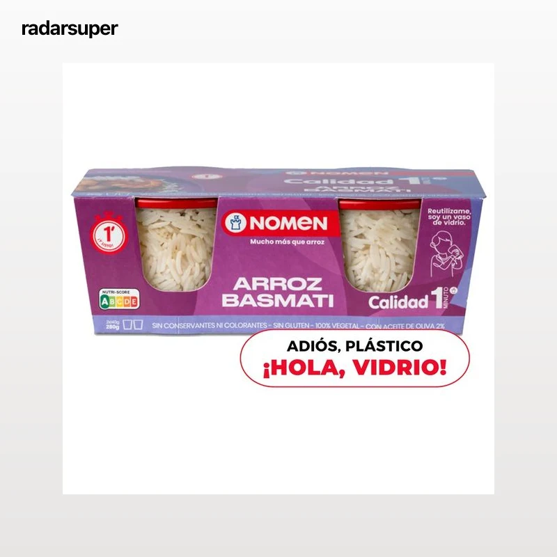 NOMEN Arroz basmati vasito para microondas 2 uds x140 g.