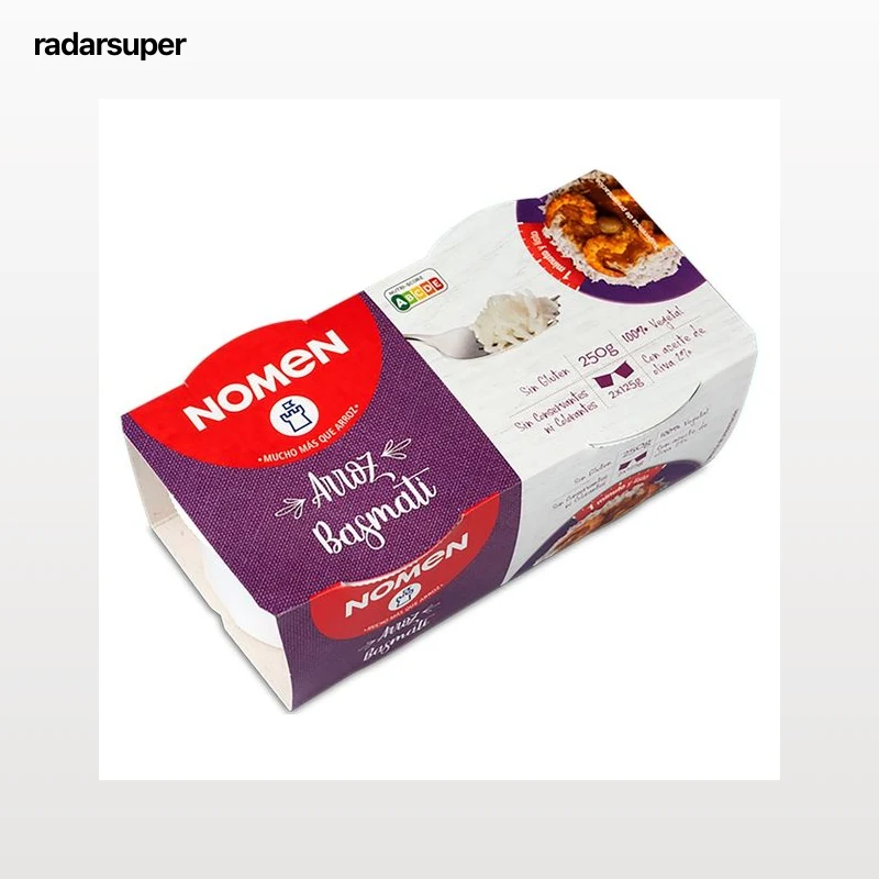 NOMEN Arroz basmati, vasitos pack 2 x 125 g.