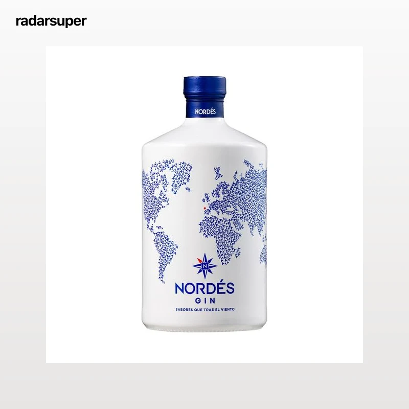 NORDÉS Ginebra con toques herbales, elaborada en Galicia botella 70 cl.
