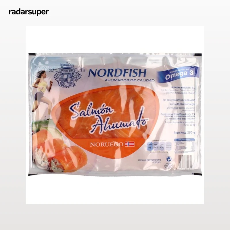 NORDFISH Salmón ahumado noruego NORDFISH 250 g.