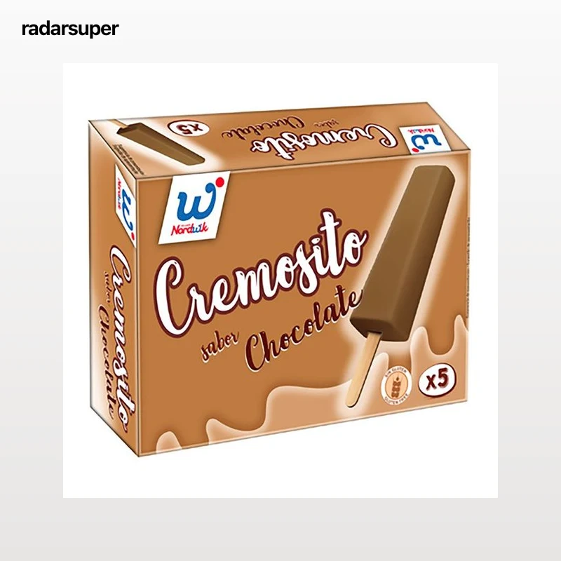 NORDWIK Cremosito Polo con sabor a chocolate, elaborado sin gluten 5 x 48 ml.