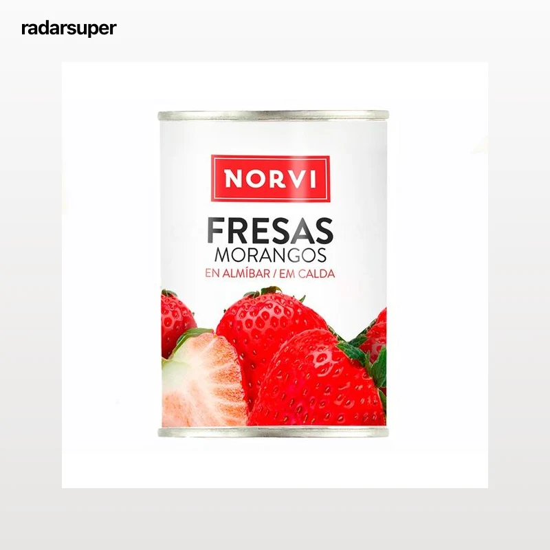 NORVI Fresas en almíbar ligero 150 g.