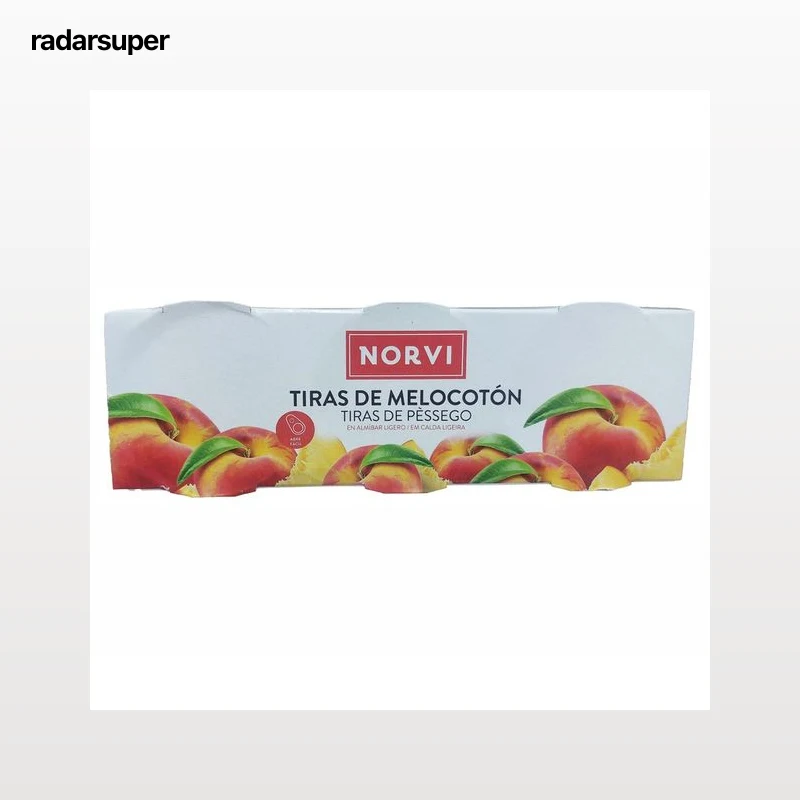 NORVI Melocotón en tiras 3 uds. 345 g.