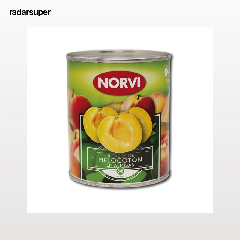 NORVI Mitades de melocotón en almíbar 425 g.