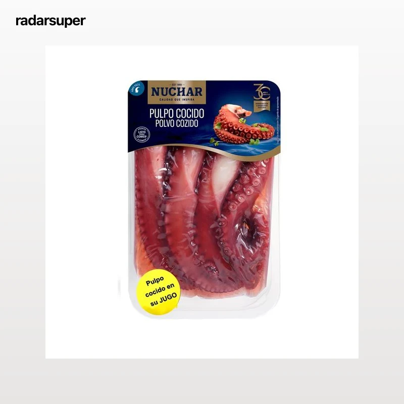 NUCHAR Pulpo cocido en su jugo 4 patas 250g