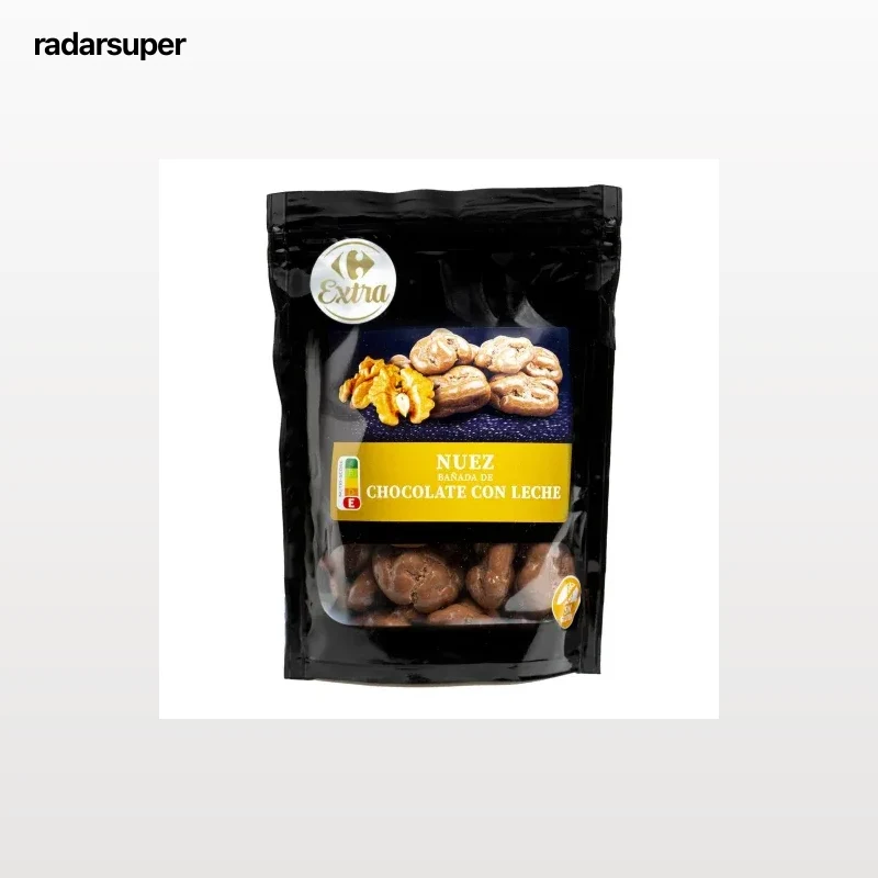 Nuez bañada en chocolate con leche Extra Carrefour sin gluten doy pack 150 g.