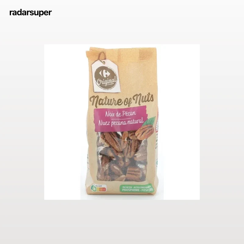 Nuez pecana natural Original Carrefour 200 g.