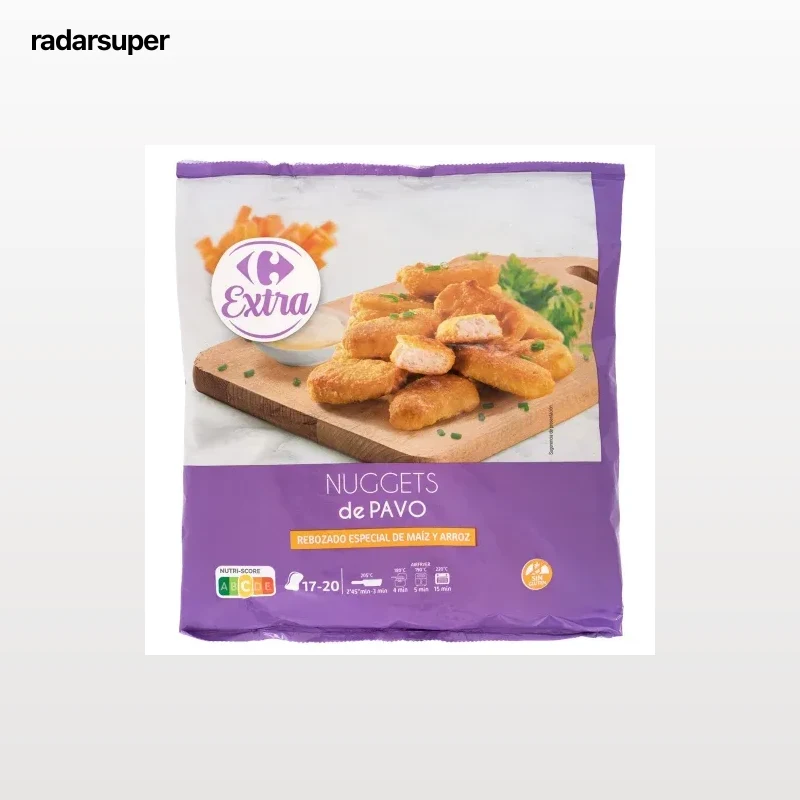 Nugget de pavo Carrefour Extra sin gluten 400 g.