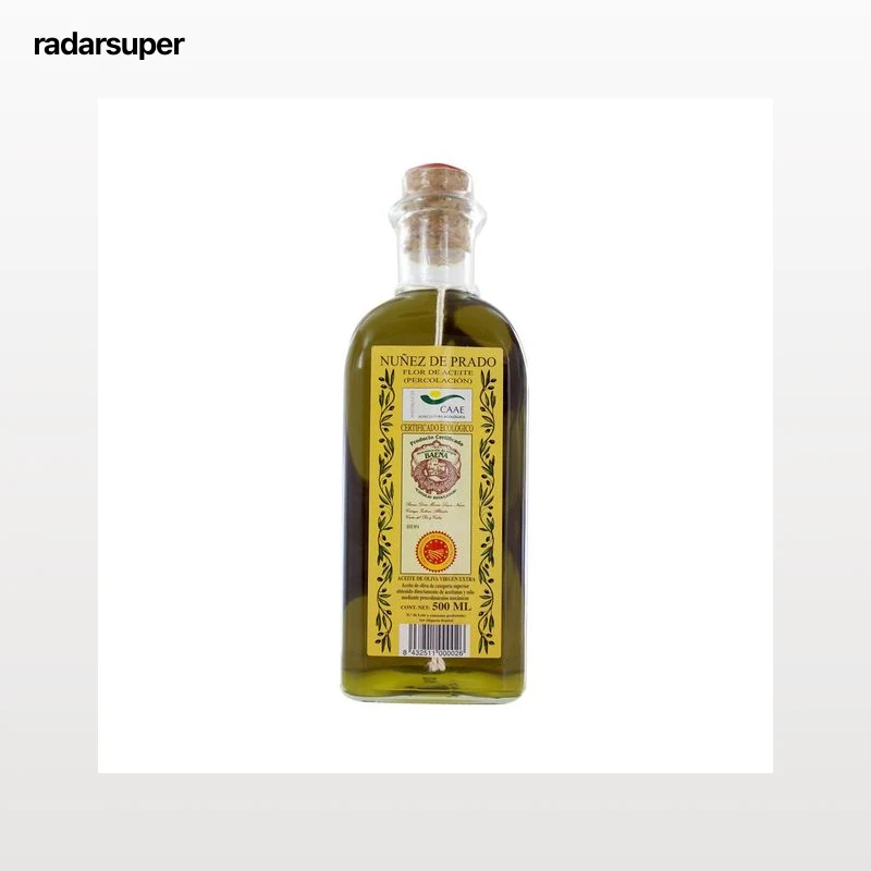 NÚÑEZ DE PRADO Aceite oliva virgen extra ecológico Denominación de Origen Baena NÚÑEZ DE PRADO Botella 500 ml.