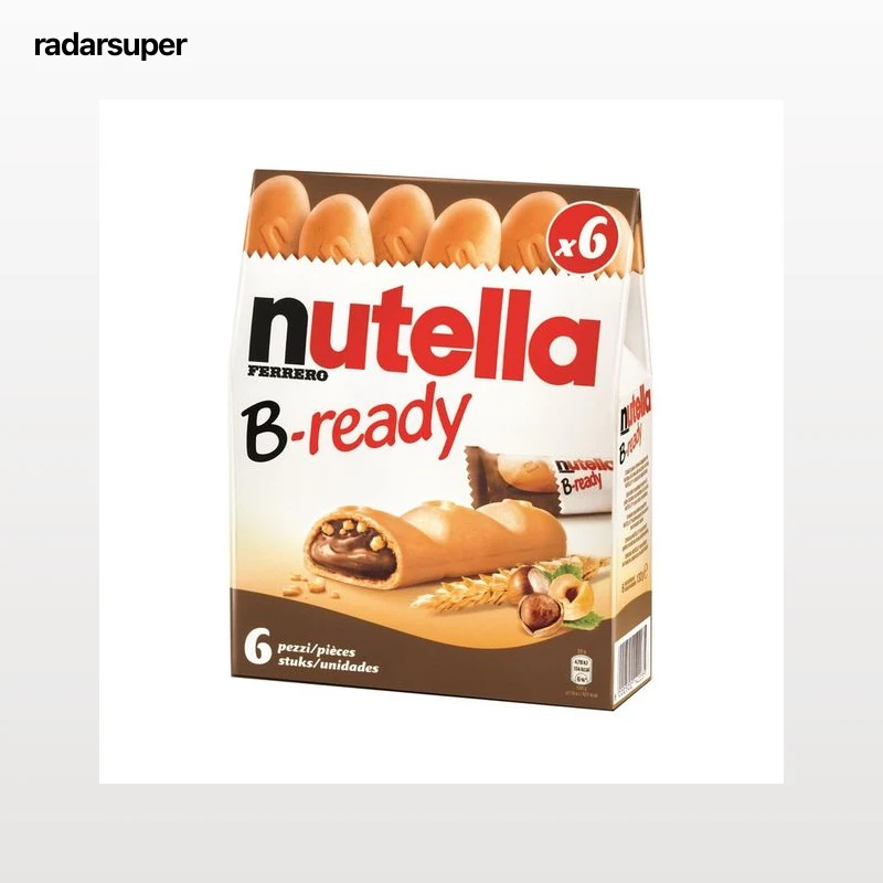 NUTELLA B-Ready Galletas rellenas de crema de chocolate y avellanas 6 uds. 132 g.