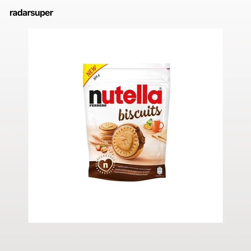 NUTELLA Biscuits Galletas rellenas de crema de avellanas y cacao 304 gr.