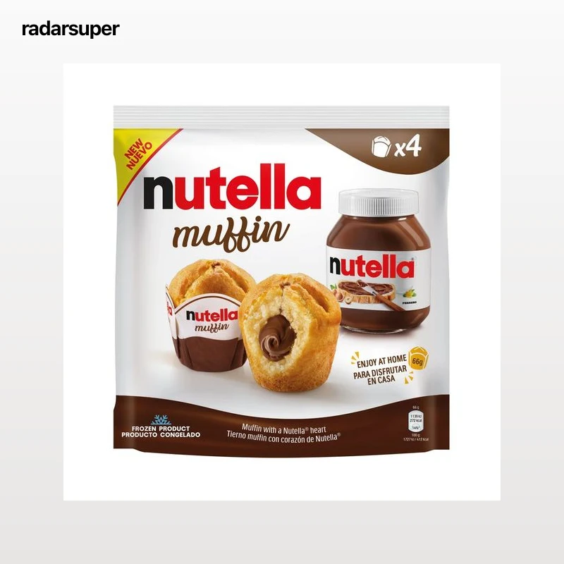 NUTELLA Muffin (magdalena) congelado con corazón de nutella 4 uds.