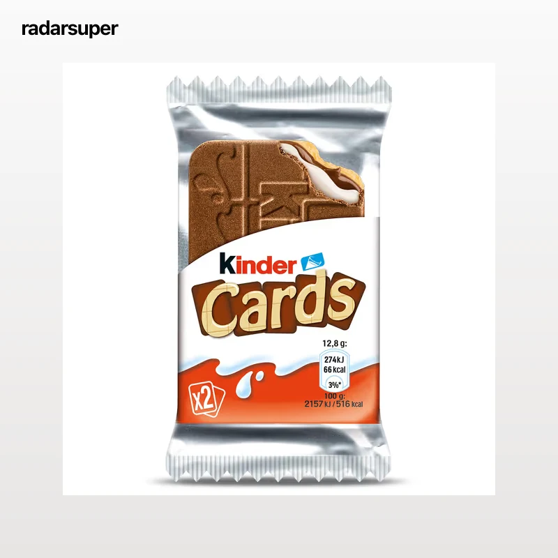 Obleas con doble relleno cards Kinder 26 g