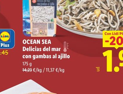 OCEAN SEA Delicias del mar con gambas al ajillo