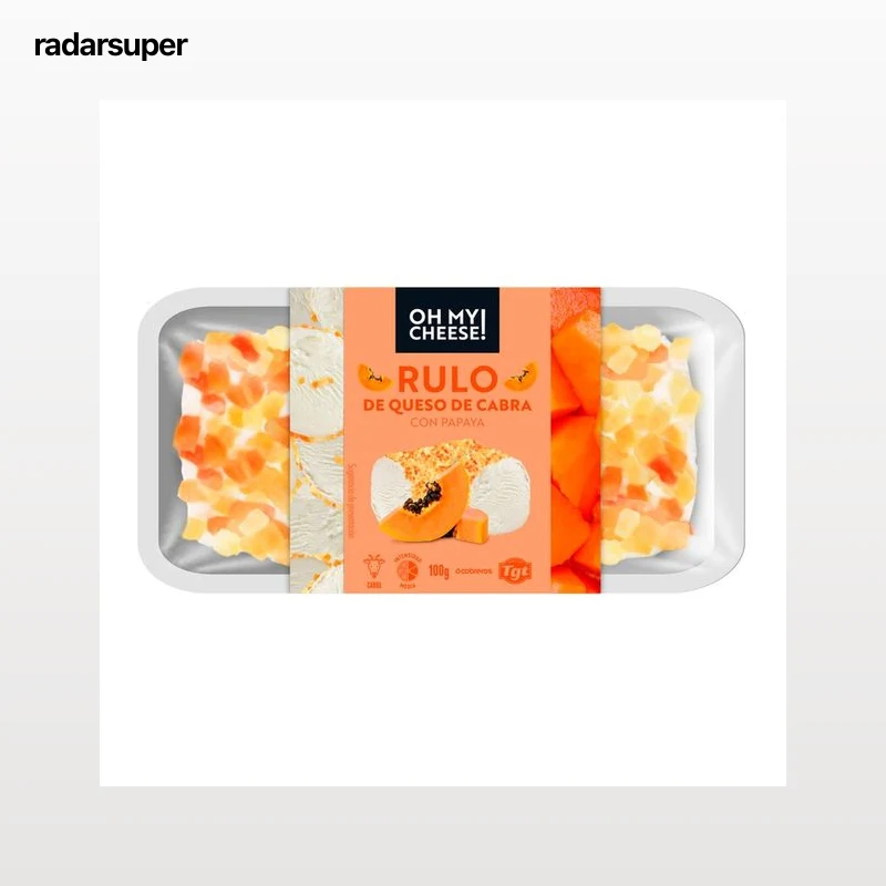 OH MY CHEESE! Rulo de queso de cabra con papaya 100g.