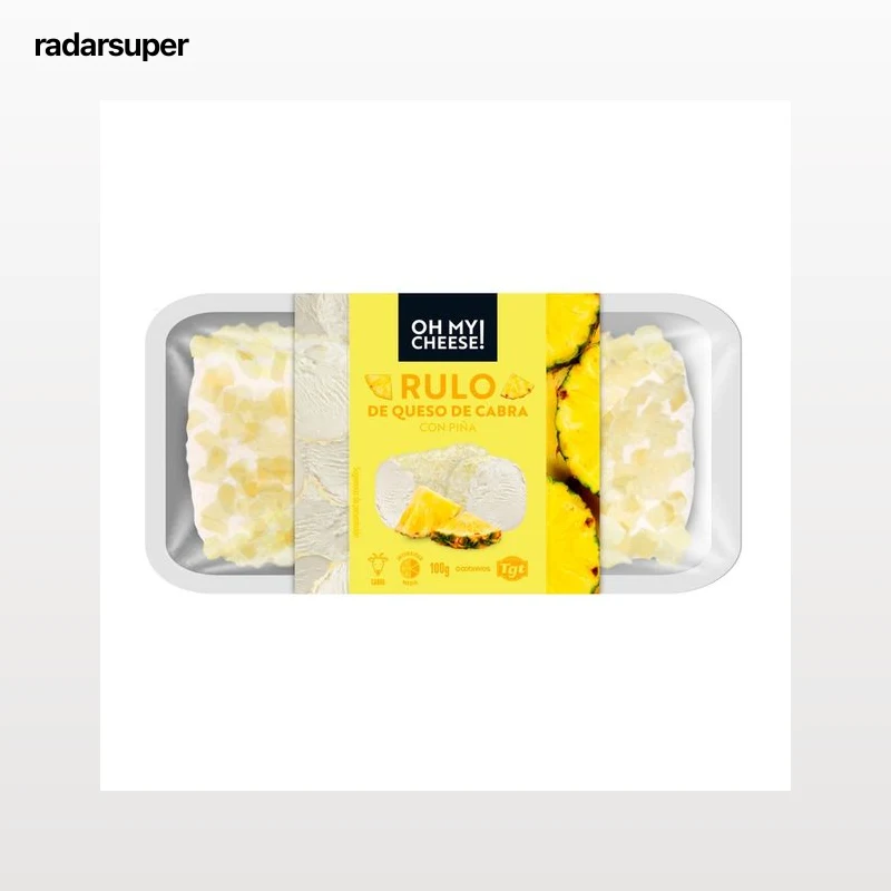 OH MY CHEESE! Rulo de queso de cabra con piña OH MY CHEESE! 100g.