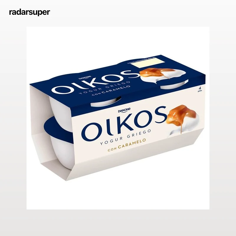 OIKOS de Danone Yogur griego con caramelo 4 x 110 g.