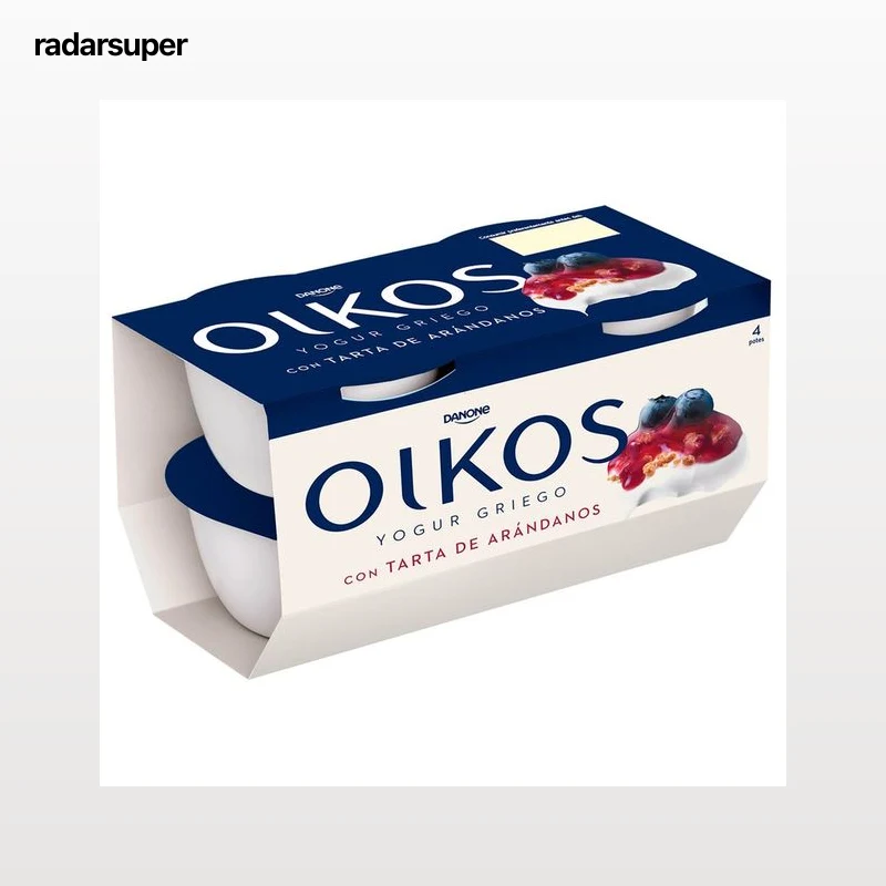 OIKOS de Danone Yogur griego con tarta de arándanos 4 x 110 g.