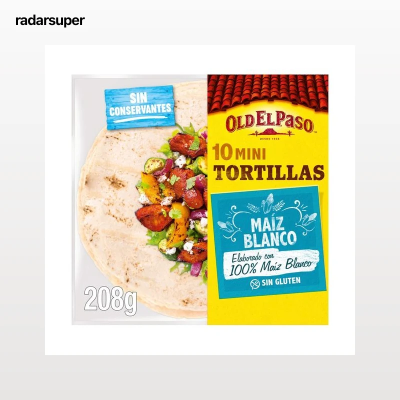 OLD EL PASO Mini tortillas maíz blanco 10 u 8x208 g.