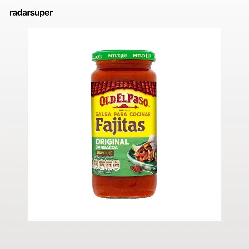 OLD EL PASO Salsa para fajitas con tomate, pimientos y cebolla 395 g.