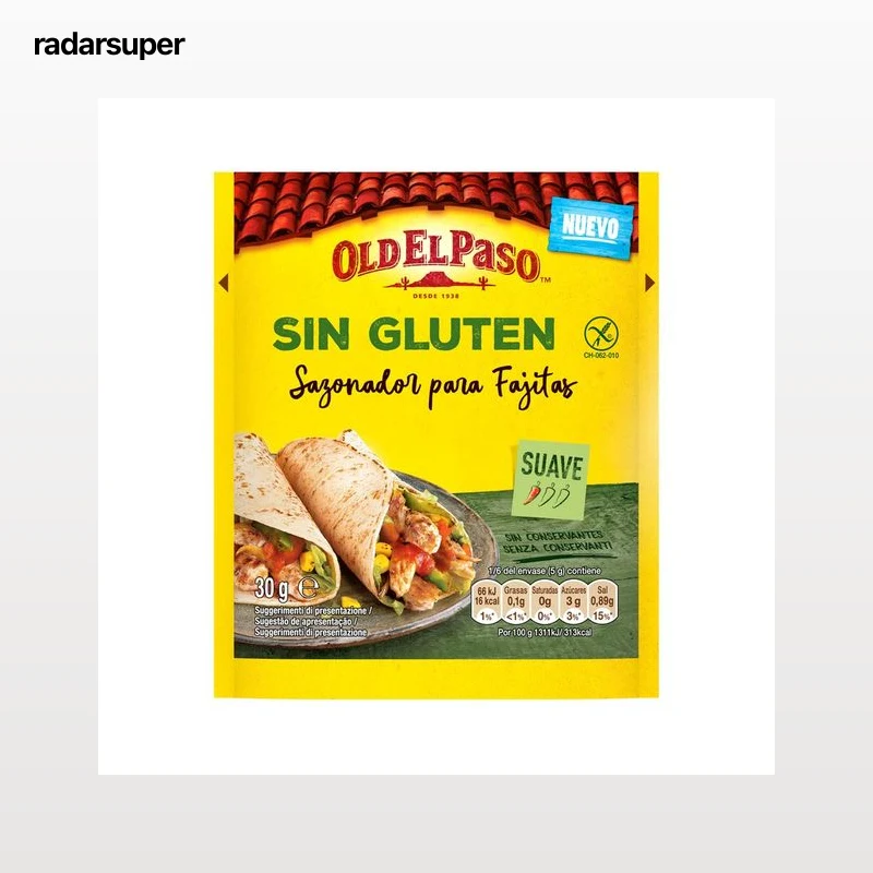OLD EL PASO Sazonador fajitas sin gluten 30 g.