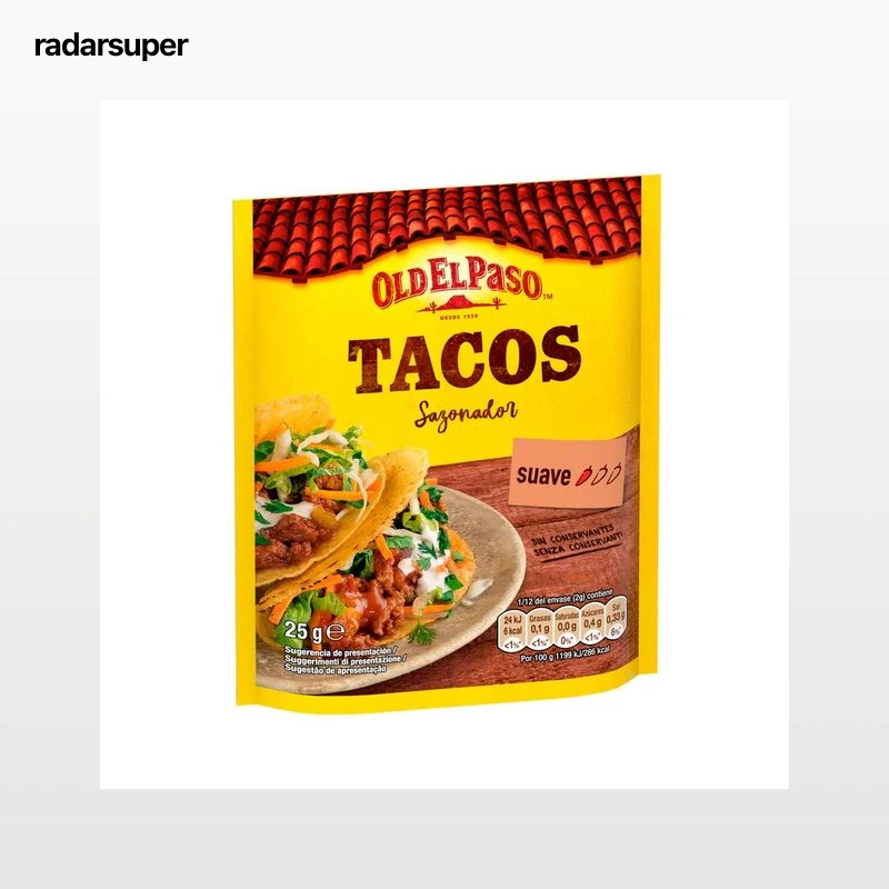 OLD EL PASO Sazonador para tacos  25 g.