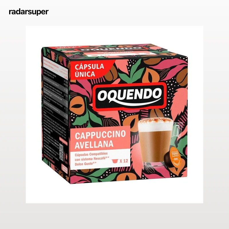 OQUENDO Café cappuccino de avellana en capsulas 12 uds. 192 g.