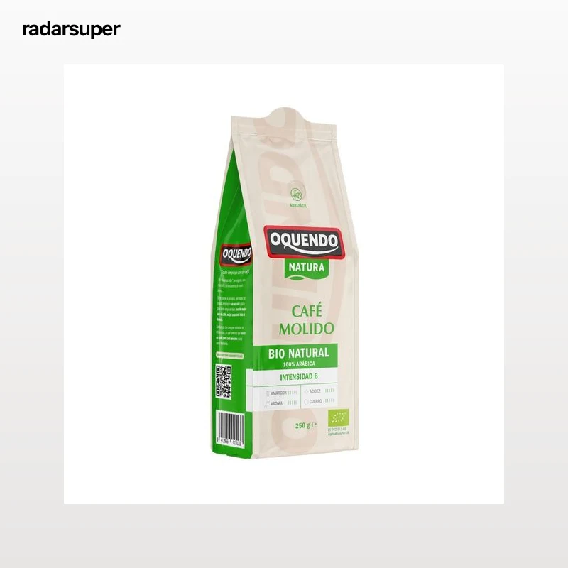 OQUENDO Natura Café molido natural 100 % Arábica , procedente de agricultura ecológica 250 g.