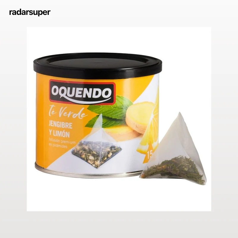 OQUENDO Té verde, jengibre y limón 15 uds. de 2 g.
