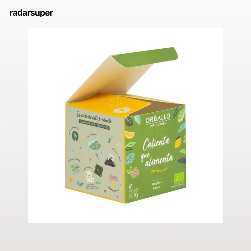 ORBALLO Calienta que alimenta Infusión ecológica de jenjibre y limón 12 uds.