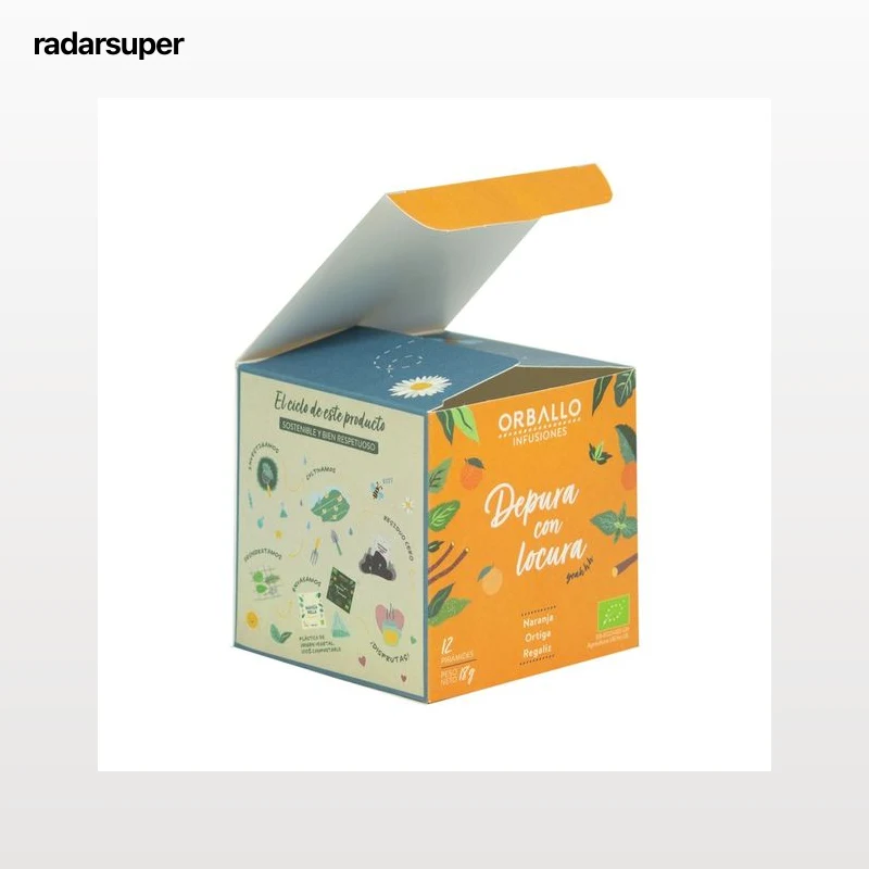 ORBALLO Depura con locura Infusión ecológica a base de naranja, ortiga y regaliz 12 uds.