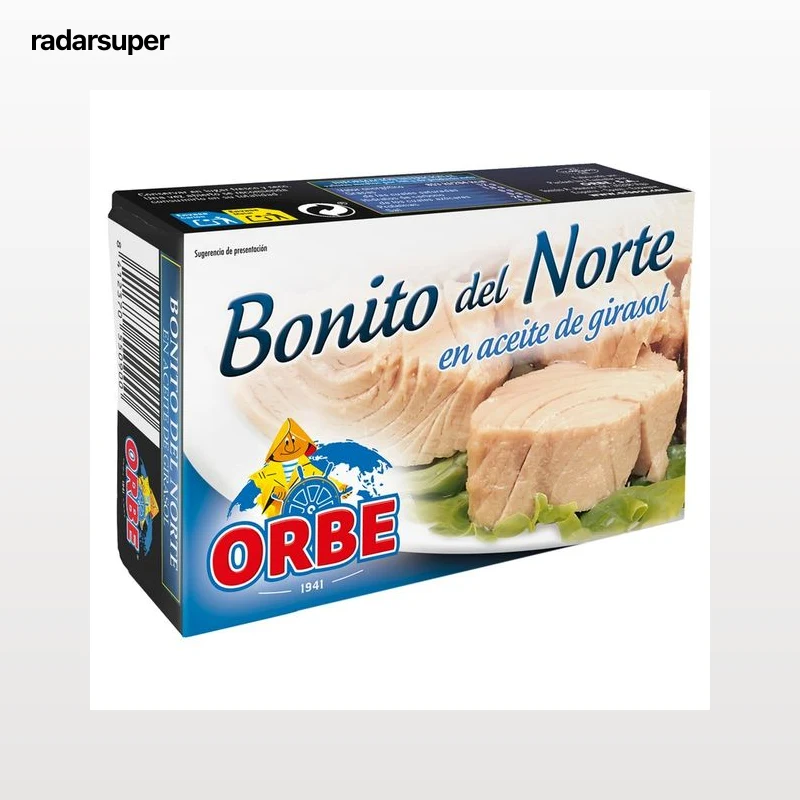 ORBE Bonito del norte en aceite de girasol, 72 g.