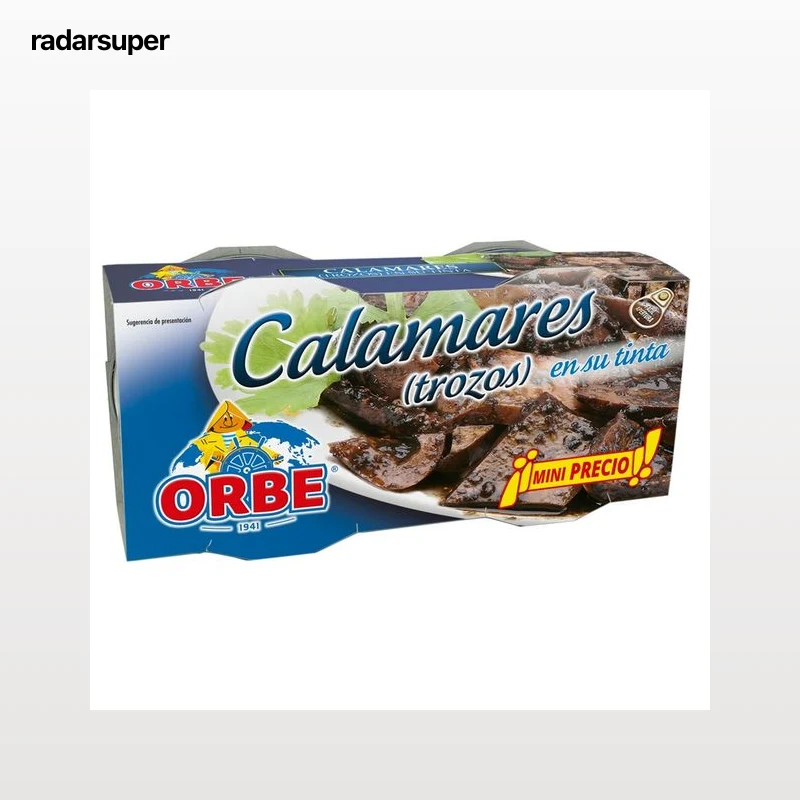 ORBE Calamares en trozos en su tinta pack 2 x 51 g
