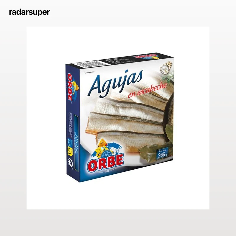 ORBE Conservas de agujas en escabeche lata de 186 g.