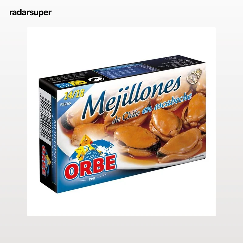 ORBE Mejillones en escabeche 14/18 piezas, 69g.