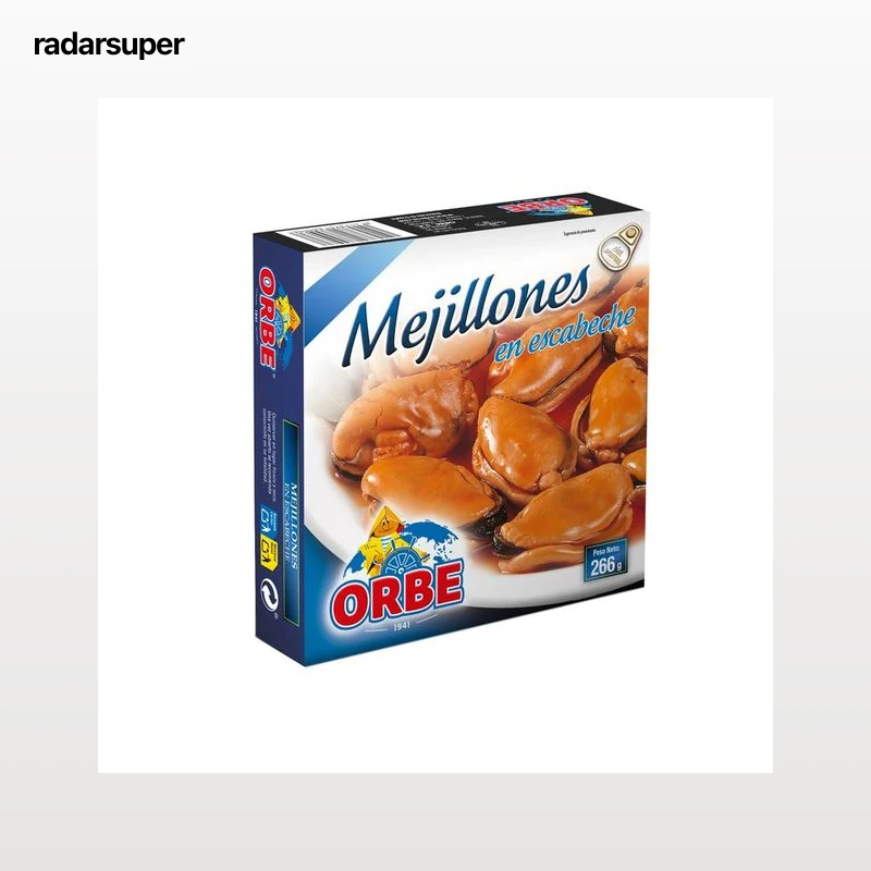 ORBE Mejillones escabeche lata de 160 g.