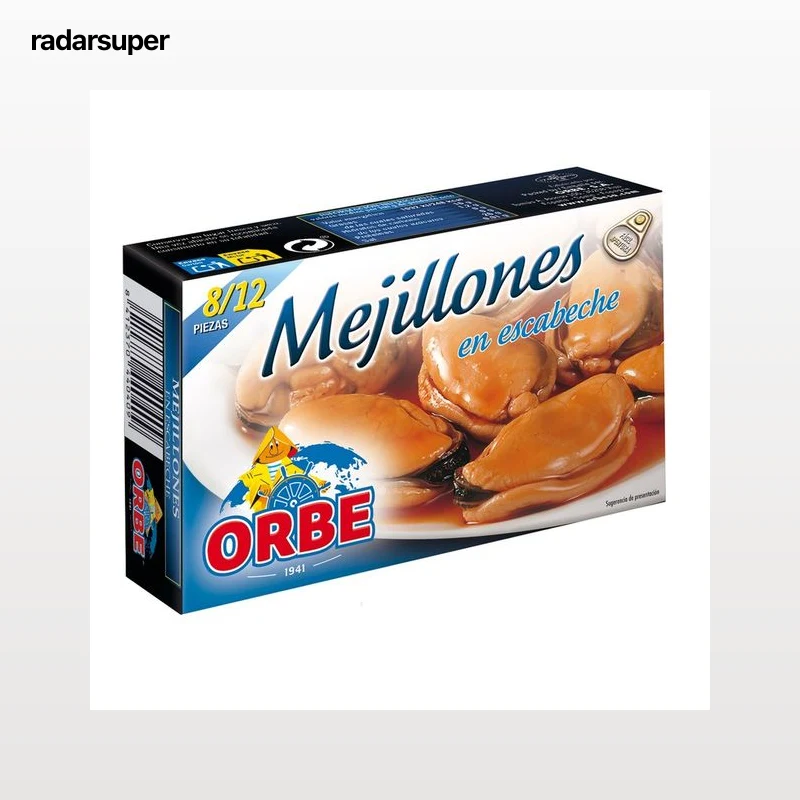 ORBE Mejillones en escabeche lata de 69 g.