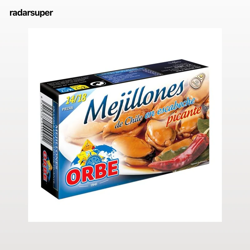 ORBE mejillones en escabeche picante 14/18 piezas 69 g