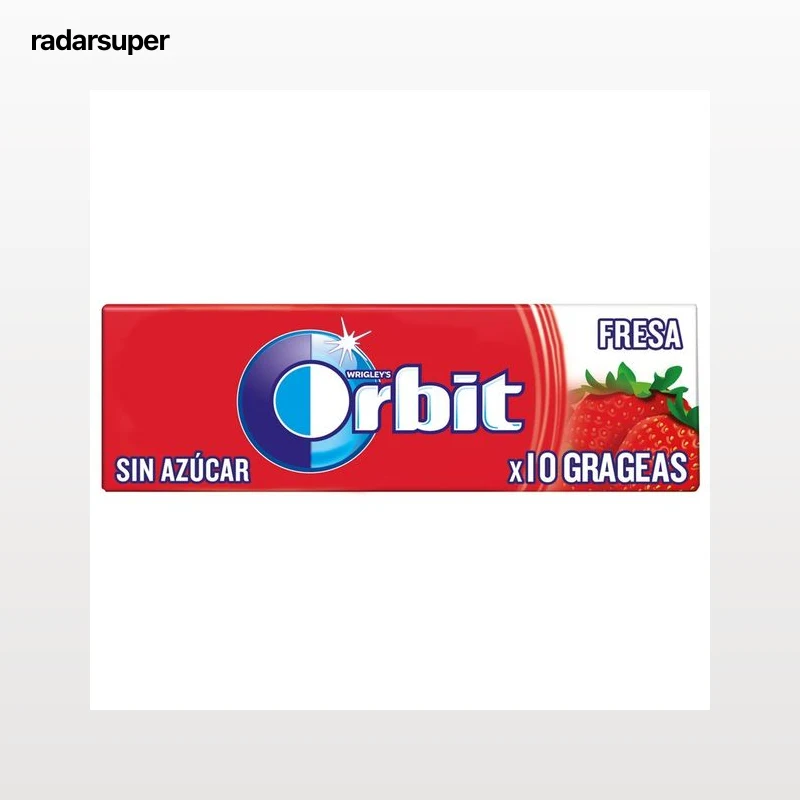 ORBIT Chicles de fresa ácida 14 g.