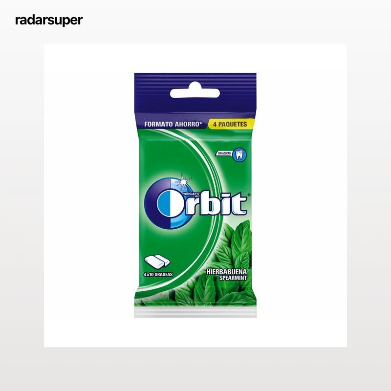 ORBIT Chicles sabor a hierbabuena paquete 4 barritas x 56 gr.