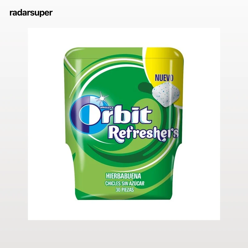 ORBIT REFRESHERS Chicle refrescante sabor hierbabuena 87 g.